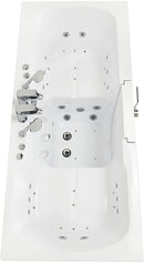 Ella's Bubbles O2SA3680TMF Big4Two 36"x 80" Triple Massage Two Seat Acrylic Walk-In Bathtub with Outward Swing Door, Ella 5pc. Fast-Fill Faucet, Dual 2" Drains, White 11
