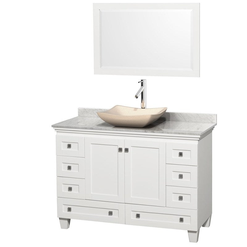 Wyndham Collection Acclaim 48" Single Bathroom Vanity for Vessel Sink - White WC-CG8000-48-SGL-VAN-WHT 2