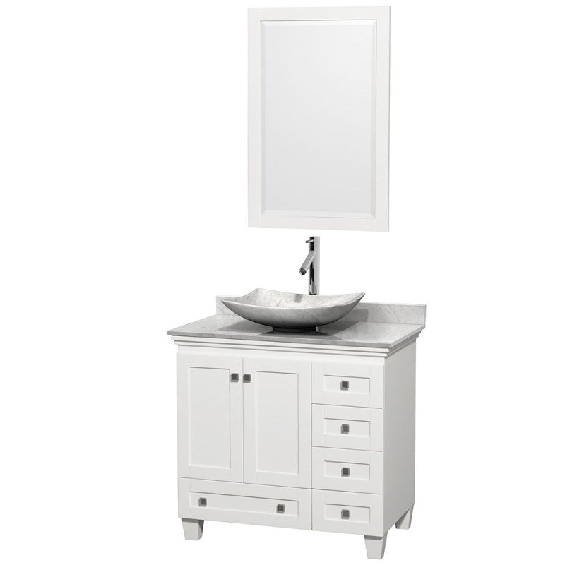 Wyndham Collection Acclaim 36" Single Bathroom Vanity for Vessel Sink - White WC-CG8000-36-SGL-VAN-WHT 5