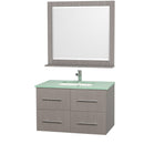 Wyndham Collection Centra 36" Single Bathroom Vanity for Undermount Sinks - Gray Oak WC-WHE009-36-SGL-VAN-GRO-