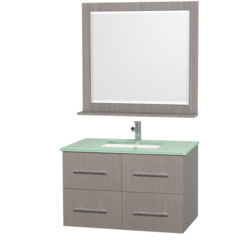 Wyndham Collection Centra 36" Single Bathroom Vanity for Undermount Sinks - Gray Oak WC-WHE009-36-SGL-VAN-GRO-