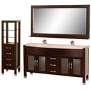 Wyndham Collection Daytona 63" Double Bathroom Vanity Set - Espresso w/ Drawers & Cabinet WC-A-W2200-63-ESP-SET 3