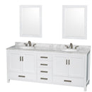 Wyndham Collection Sheffield 80" Double Bathroom Vanity - White WC-1414-80-DBL-VAN-WHT 2