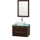 Wyndham Collection Amare 30" Wall-Mounted Bathroom Vanity Set with Vessel Sink - Espresso WC-R4100-30-ESP