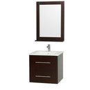 Wyndham Collection Centra 24" Single Bathroom Vanity for Undermount Sinks - Espresso WC-WHE009-24-SGL-VAN-ESP- 2