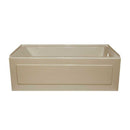 Lyons Industries Linear 5 ft. Right Drain Heated Soaking Tub in Almond