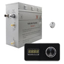 Superior Encore Steam Generator by Steam Planet, Self-Draining Bluetooth Capable Steam Shower Kit, Horizontal Digital Keypad in Black with Built-in Temperature Sensor, Upgraded Keypad Connection Cable, Aromatherapy Steam Head for Perfect Steam