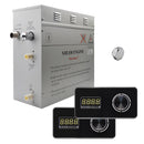 Superior Encore Steam Generator by Steam Planet, Self-Draining Bluetooth Capable Steam Shower Kit, Horizontal Digital Keypad in Black with Built-in Temperature Sensor, Upgraded Keypad Connection Cable, Aromatherapy Steam Head for Perfect Steam