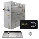 Superior Encore Steam Generator by Steam Planet, Self-Draining Bluetooth Capable Steam Shower Kit, Horizontal Digital Keypad in Black with Built-in Temperature Sensor, Upgraded Keypad Connection Cable, Aromatherapy Steam Head for Perfect Steam