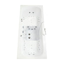 Ella Big4Two 36"x80" Hydro + Air Massage w/ Independent Foot Massage Acrylic Two Seat Walk-In-Bathtub, Left Outswing Door, Heated Seats, No Faucet, 2" Dual Drain 6