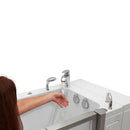 Ella Royal 32"x52" Acrylic Hydro Massage Walk-In Bathtub with Right Inward Swing Door, 2 Piece Fast Fill Faucet, 2" Dual Drain 6