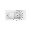 Ella Capri 30"x52" Acrylic Air and Hydro Massage Walk-In Bathtub with Right Outward Swing Door, 5 Piece Fast Fill Faucet, 2" Dual Drain 6