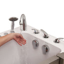 Ella Ultimate 30"x60" Acrylic Air and Hydro Massage + Independent Foot Massage Walk-In-Bathtub, Right Inward Swing Door, Heated Seat, 5 Piece Fast Fill Faucet, 2" Dual Drain 6