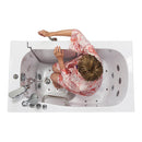 Ella Mobile 26"x45 Acrylic Air and Hydro Massage and Heated Seat Walk-In Bathtub with Right Outward Swing Door, 2 Piece Fast Fill Faucet, 2"  Drain 6