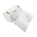 Ella Monaco 32"x52" Acrylic Hydro Massage Walk-In Bathtub with Left Outward Swing Door, 2 Piece Fast Fill Faucet, 2" Dual Drain 6