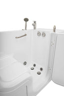 Ella Wheelchair Transfer 32"x52" Acrylic Hydro Massage Walk-In Bathtub with Right Outward Swing Door, 2 Piece Fast Fill Faucet, 2" Dual Drain 6