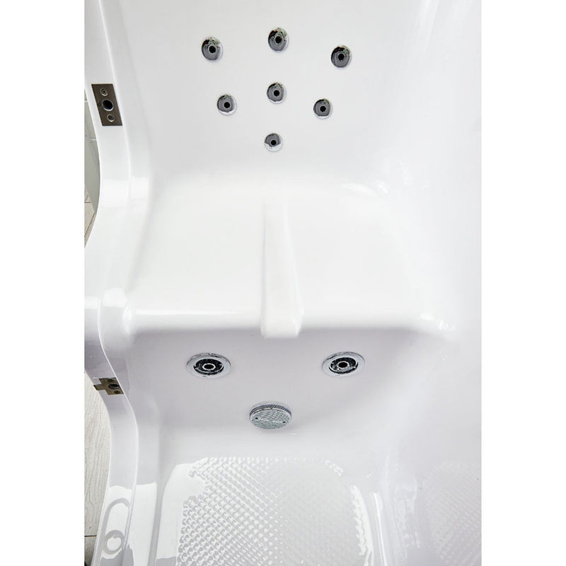 Ella Wheelchair Transfer 30"x52" Acrylic Hydro Massage Walk-In Bathtub with Right Outward Swing Door, 5 Piece Fast Fill Faucet, 2" Dual Drain 6