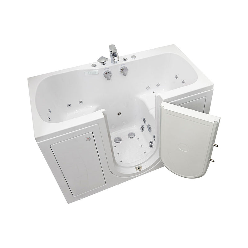 Ella Tub4Two 32"x60" Hydro + Air Massage w/ Independent Foot Massage Acrylic Two Seat Walk in Tub, Right Outswing Door, Heated Seats, 2 Piece Fast Fill Faucet, 2" Dual Drains 6