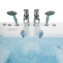 Ella Big4Two 36"x80" Hydro + Air Massage w/ Independent Foot Massage Acrylic Two Seat Walk-In-Bathtub, Right Outswing Door, 2x2 Piece Fast Fill Faucet, 2" Dual Drain 6