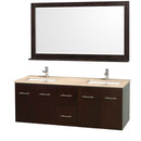 Wyndham Collection Centra 60" Double Bathroom Vanity for Undermount Sinks - Espresso WC-WHE009-60-DBL-VAN-ESP- 3
