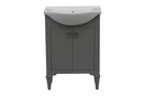 Legion Furniture 24" Gray Sink Vanity, No Faucet 5