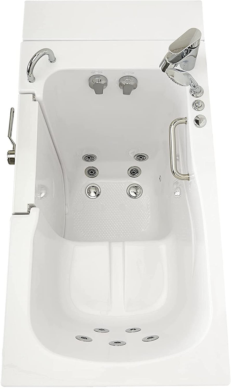 Ella's Bubbles OA3052H-L Capri Hydro Massage Acrylic Walk-in Bathtub, 30"x 52", White 3
