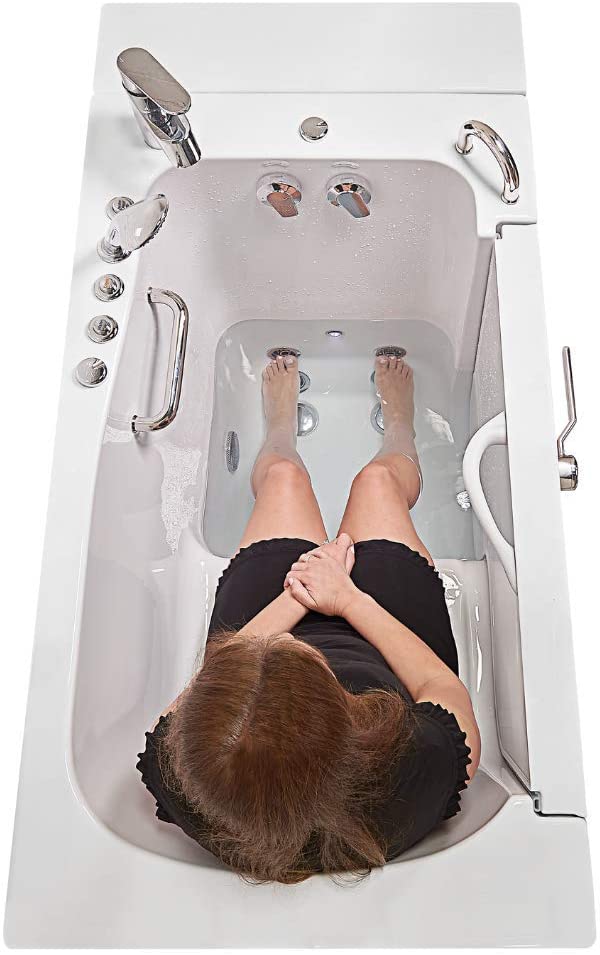 30x52 Transfer Hydro Foot Massage Acrylic Walk-In Tub, Fast Fill Faucet, Right 2" Dual Drain 2