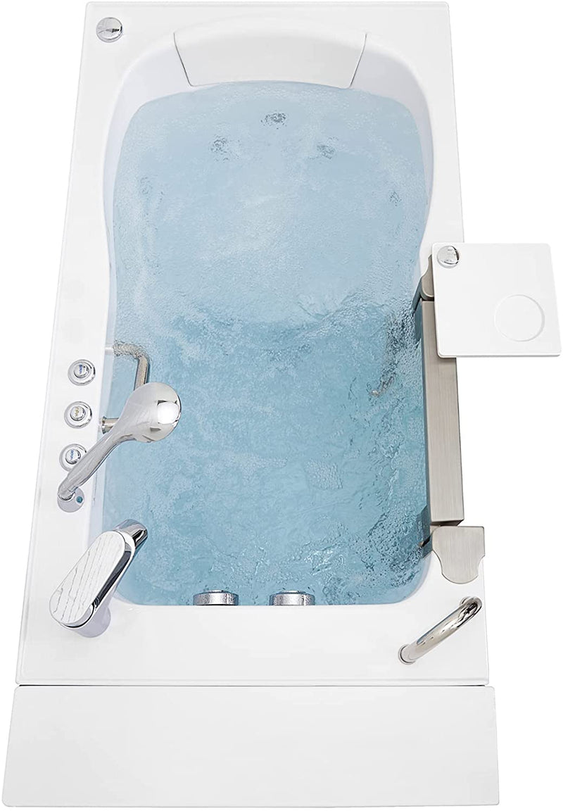 Ella Royal 32"x52" Acrylic Air and Hydro Massage and Heated Seat Walk-In Bathtub with Left Inward Swing Door, 2 Piece Fast Fill Faucet, 2" Dual Drain 8