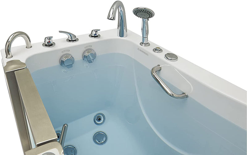 Ella's Bubbles H3117-HB Royal Hydro Massage Acrylic Walk-In Bathtub with Left Inward Swing Door, Ella 5pc. Fast-Fill Faucet, Dual 2" Drains, 32"x 52", White 7
