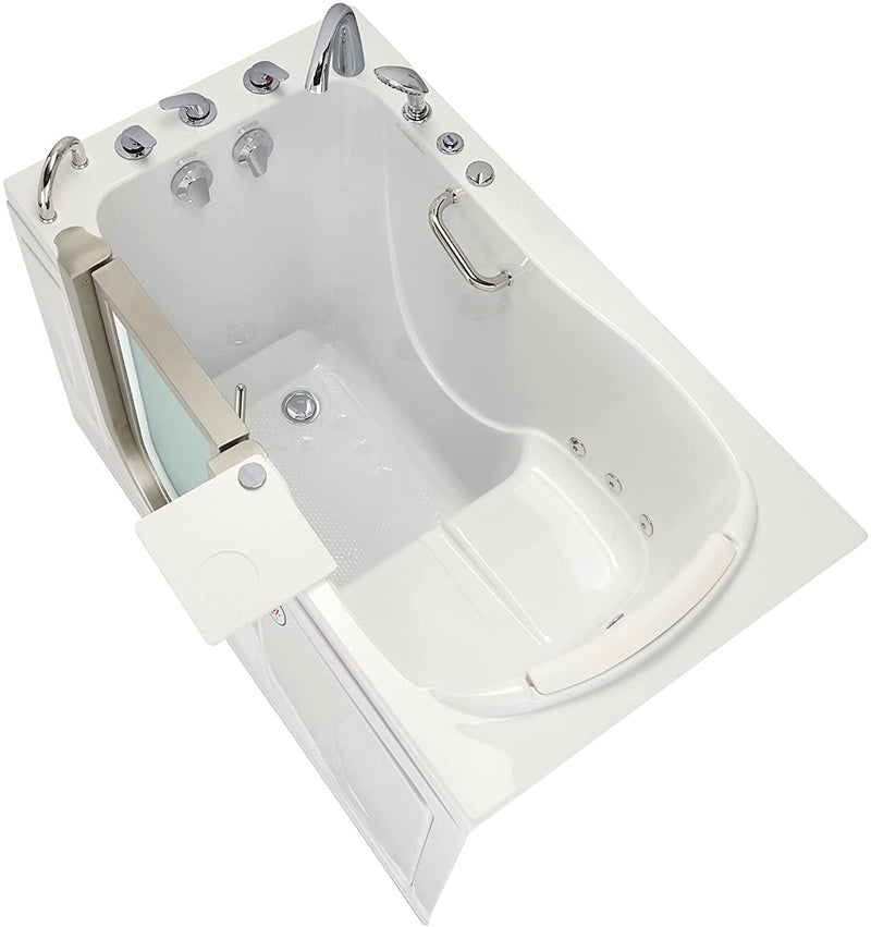 Ella's Bubbles HH3117-HB Royal Hydro Massage Acrylic Walk-In Bathtub with Heated Seat, Left Inward Swing Door, Ella 5pc. Fast-Fill Faucet, Dual 2" Drains, 32"x 52", White 9