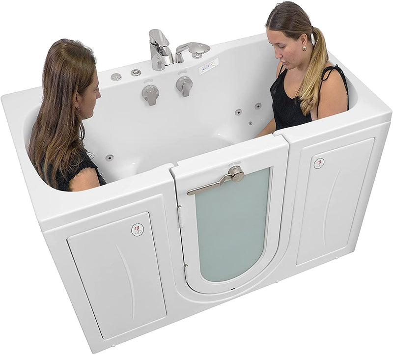 Ella's Bubbles O2SA3260HH-HB-R Tub4Two Hydro Massage Acrylic Walk-In Tub with Heated Seat, Right Outward Swing Door, Ella 5pc. Fast-Fill Faucet, Dual 2" Drains, 32" x 60" x 42", White 8