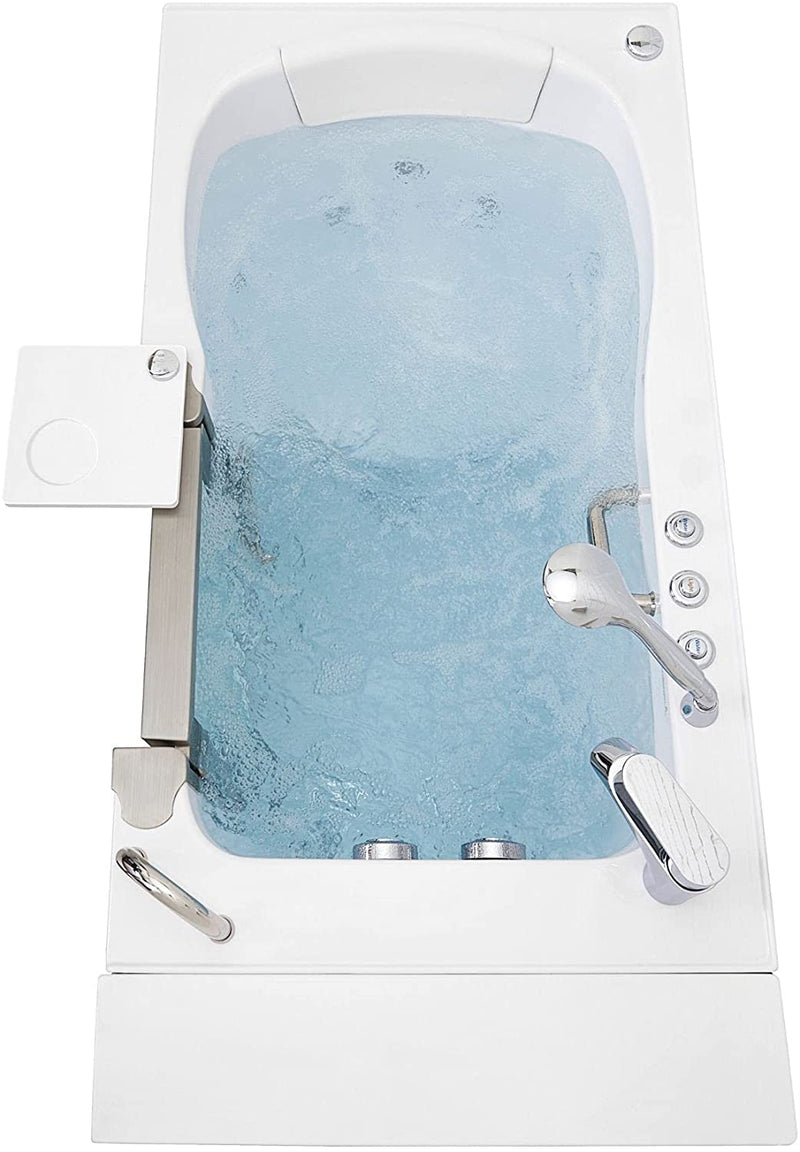 Ella Royal 32"x52" Acrylic Air and Hydro Massage and Heated Seat Walk-In Bathtub with Right Inward Swing Door, 2 Piece Fast Fill Faucet, 2" Dual Drain 9