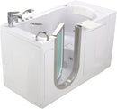 Elite Acrylic Hydro Massage+Microbubble Walk-In Tub, Inward Swing Door, 2 Piece Fast Fill Faucet, Left 2" Dual Drain