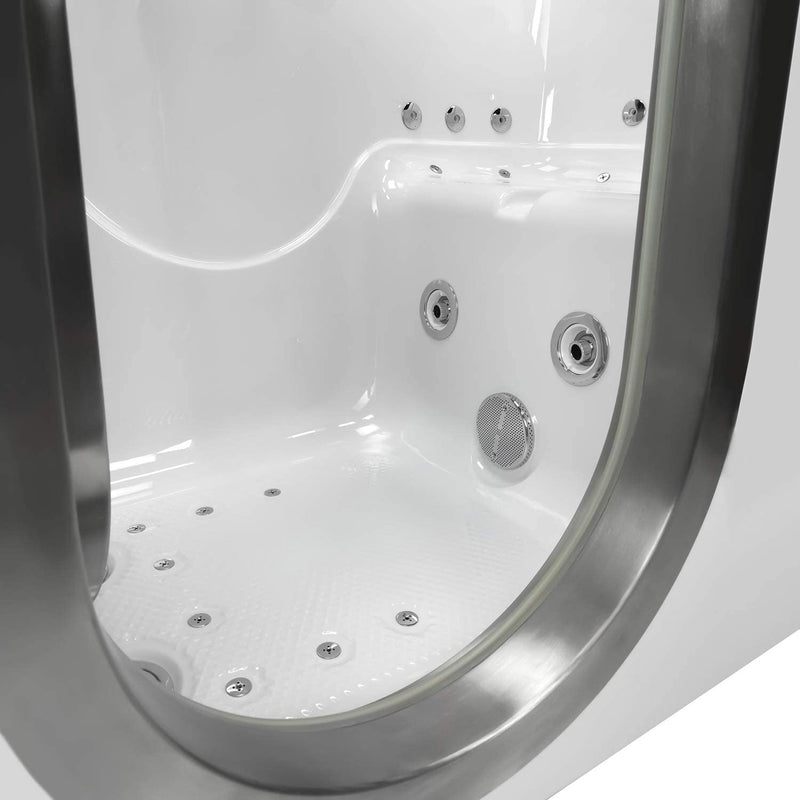 Ella's Bubbles H93117-HB Royal Air and Hydro Massage Acrylic Walk-In Bathtub with Heated Seat, 32"x 52", White 4