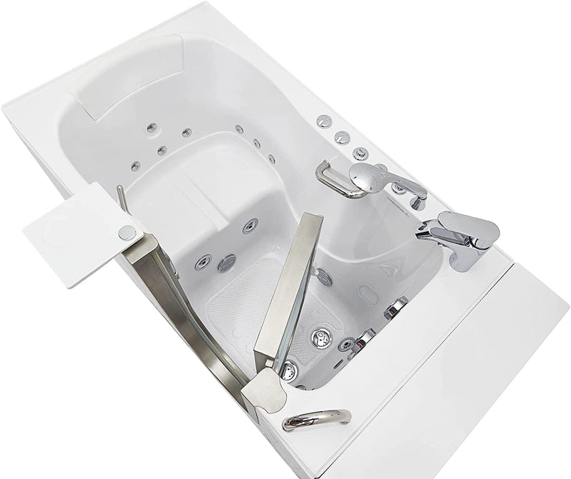 Elite Hydro Foot Massage Acrylic Walk-In Tub, Fast Fill Faucet, Right 2" Dual Drain 5