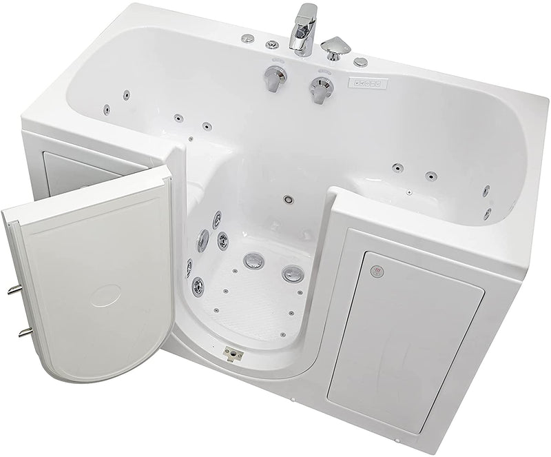 Ella's Bubbles O2SA3260HH-HB-R Tub4Two Hydro Massage Acrylic Walk-In Tub with Heated Seat, Right Outward Swing Door, Ella 5pc. Fast-Fill Faucet, Dual 2" Drains, 32" x 60" x 42", White 4