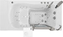 Ella Peitite 28"x52" Acrylic Air and Hydro Massage and Heated Seat Walk-In Bathtub with Right Inward Swing Door, 2 Piece Fast Fill Faucet, 2" Dual Drain 2