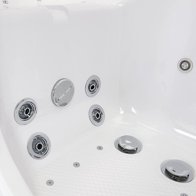 Ella's Bubbles O2SA3260HH-HB-R Tub4Two Hydro Massage Acrylic Walk-In Tub with Heated Seat, Right Outward Swing Door, Ella 5pc. Fast-Fill Faucet, Dual 2" Drains, 32" x 60" x 42", White 7