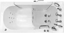 Ella's Bubbles OLA3060HM-L-HB Transfer 60 Hydro Massage and Microbubble Walk-In Bathtub with Left Outward Swing Door, Ella 5pc. Fast-Fill Faucet, Dual 2" Drains, White 3