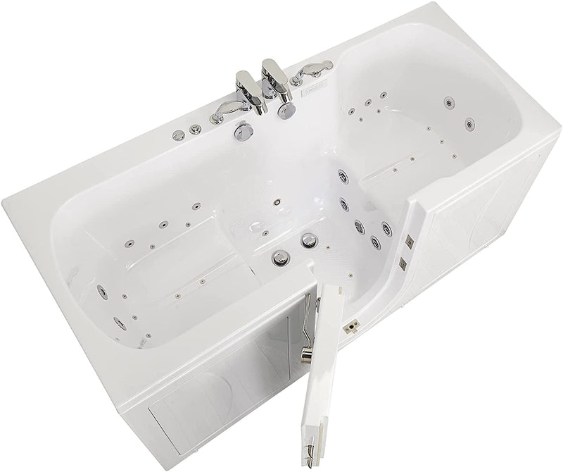 Ella's Bubbles O2SA3260DM-R Tub4Two Air and Hydro Massage, Microbubble Acrylic Walk-in Tub with Right Outward Swing Door, Thermostatic Faucet, Dual 2" Drains, 32" x 60" x 42", White 5