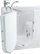 Ellas Bubbles Capri 30"x52" Acrylic Hydro Massage Walk-In Bathtub with Left Outward Swing Door, 2 Piece Fast Fill Faucet, 2" Dual Drain, White 5