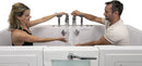 Ella's Bubbles O2SA3680TFH Big4Two 36" x 80" Triple Massage Two Seat Acrylic Walk-in Bathtub with Ella 5pc. Fast-Fill Faucet Set, Outward Swing Door, Dual 2" Drains, 36"x 80", White 6