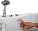 Ella's Bubbles O2SA3680TF Big4Two 36" x 80" Triple Massage Two Seat Acrylic Walk-In Bathtub with Ella 5pc. Fast-Fill Faucet Set, Outward Swing Door, Dual 2" Drains, White 12