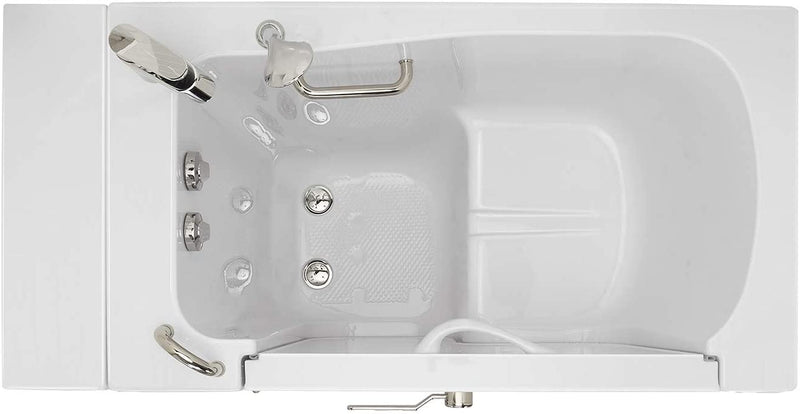32x52 Transfer Soaking Acrylic Walk-In Tub, Fast Fill Faucet, Left 2" Dual Drain 3
