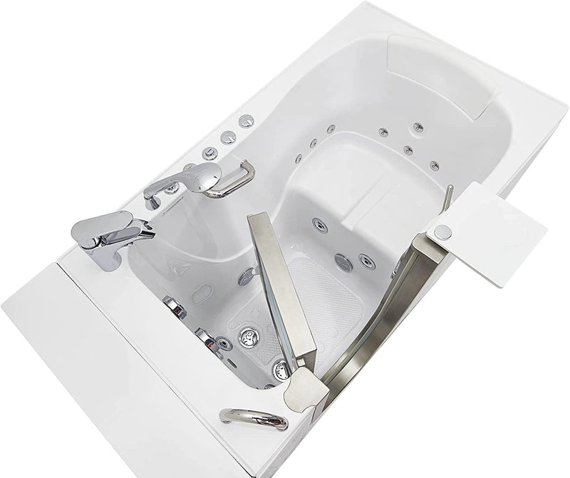Elite Hydro Foot Massage Acrylic Walk-In Tub, Fast Fill Faucet, 2" Dual Drain (Left Drain w/ Heated seat) 5