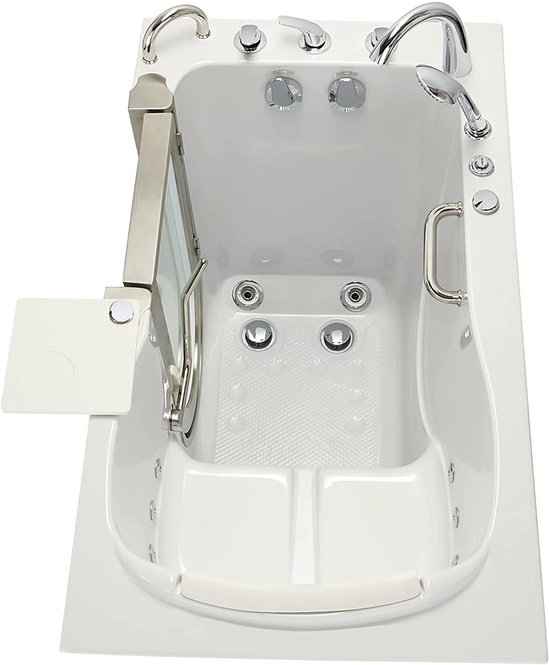 Ella's Bubbles H3117-HB Royal Hydro Massage Acrylic Walk-In Bathtub with Left Inward Swing Door, Ella 5pc. Fast-Fill Faucet, Dual 2" Drains, 32"x 52", White 9
