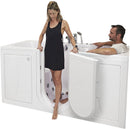 Ella's Bubbles O2SA3680TFH Big4Two 36" x 80" Triple Massage Two Seat Acrylic Walk-in Bathtub with Ella 5pc. Fast-Fill Faucet Set, Outward Swing Door, Dual 2" Drains, 36"x 80", White 11