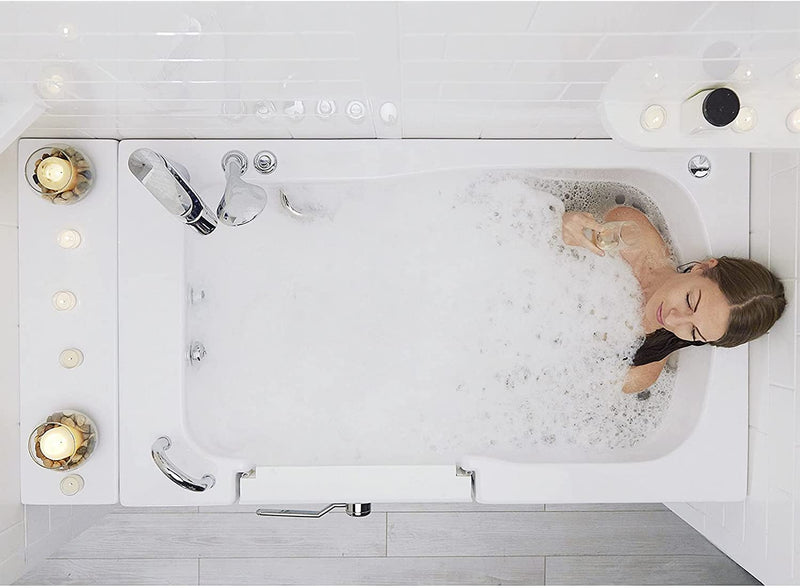 Ella's Bubbles OA3052H-L Capri Hydro Massage Acrylic Walk-in Bathtub, 30"x 52", White 5