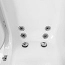 Ella's OA3252H-HB-L Monaco Acrylic Hydro Massage Walk-in Bathtub with Left Outward Swing Door, Fast Fill Faucet Set, 2" Dual Drains, 32" x 52" x 43", White 7