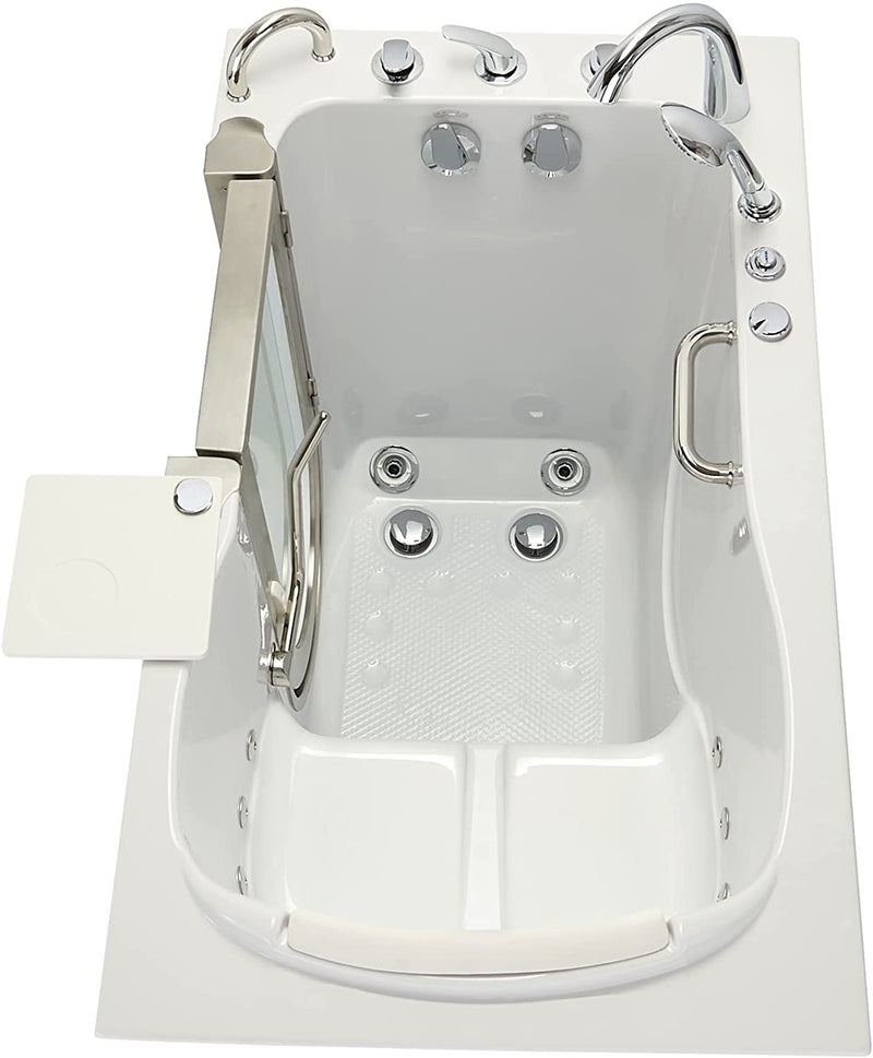 Ella's Bubbles HH3117-HB Royal Hydro Massage Acrylic Walk-In Bathtub with Heated Seat, Left Inward Swing Door, Ella 5pc. Fast-Fill Faucet, Dual 2" Drains, 32"x 52", White 8